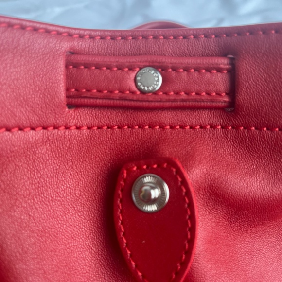 Longchamp Le Pliage Cuir Mini XS Leather Casual Logo Red Backpack - Picture 10 of 12